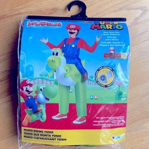 Nintendo Costumes Super Mario And Yoshi Inflatable Costume Poshmark